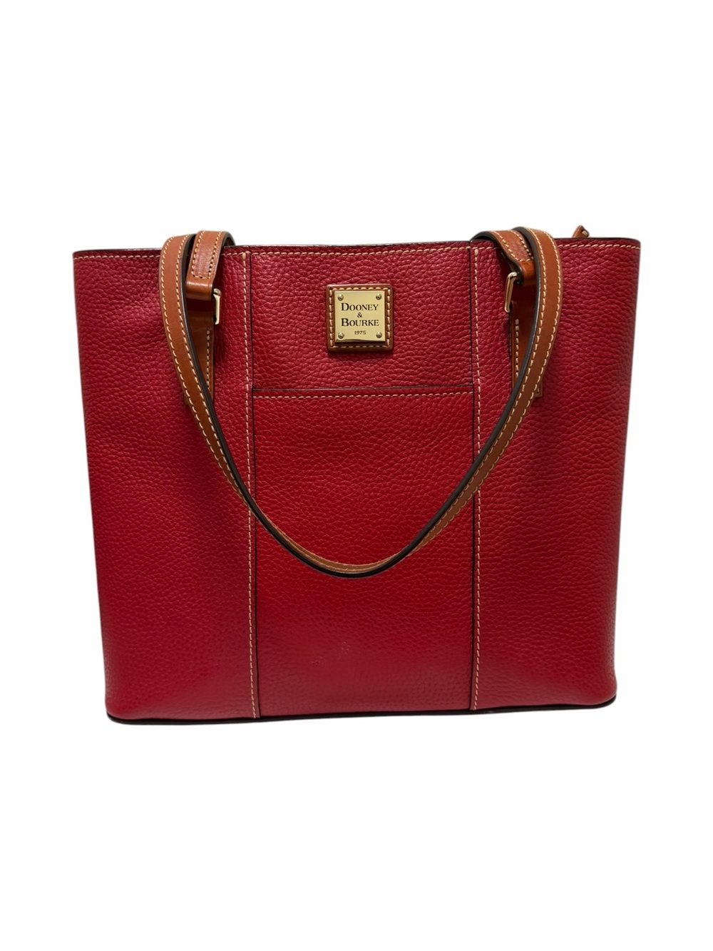 Dooney & Bourke Pebbled Red Leather Shoulder Handbag
